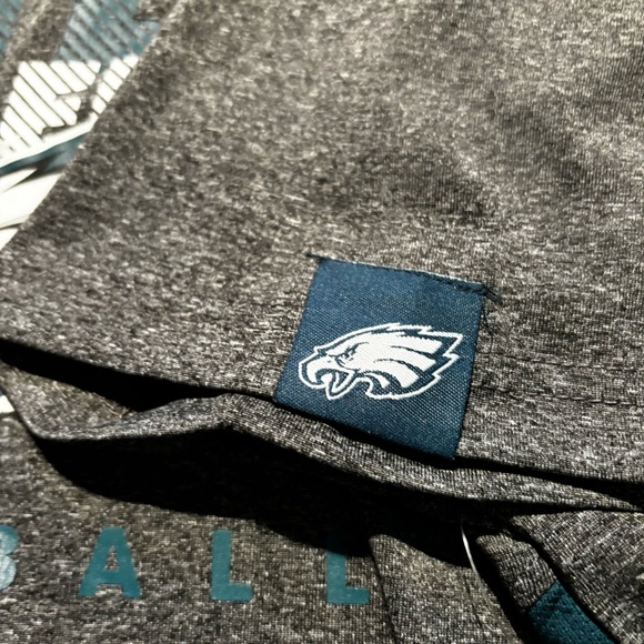 Philadelphia Eagles Activewear T-Shirt NFL Team Apparel Mens Sizes Gray Football - Picture 5 of 10